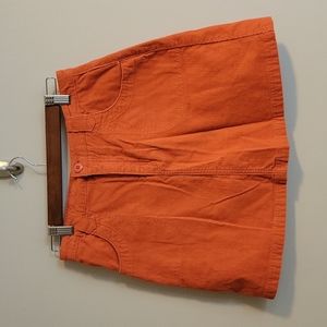 Girls Orange Corduroy Skirt by Lands End